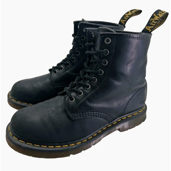 Dr. Martens Other - Dr Martens Boots Mens 8 Womens 9 Black Leather Combat Non Slip Ankle Casual Boot